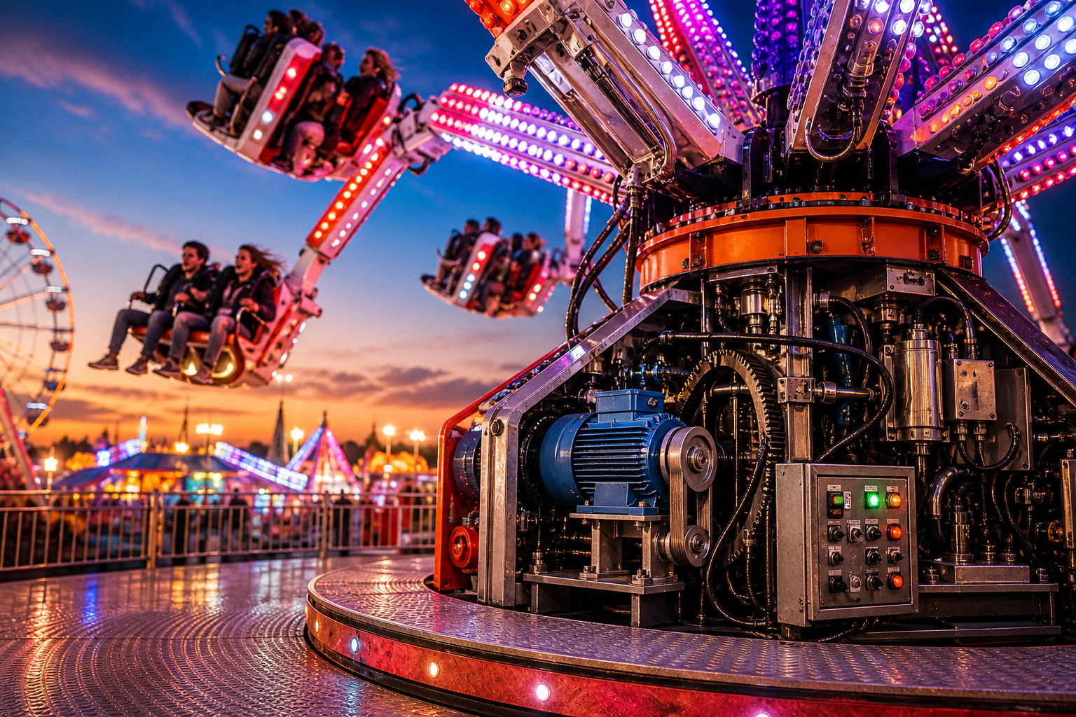 Comment fonctionne un manège de fête foraine