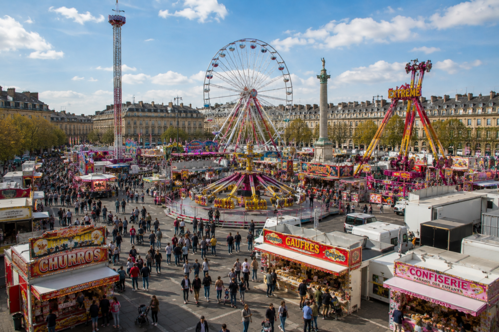 Pourquoi les fêtes foraines sont-elles installées sur de grandes places